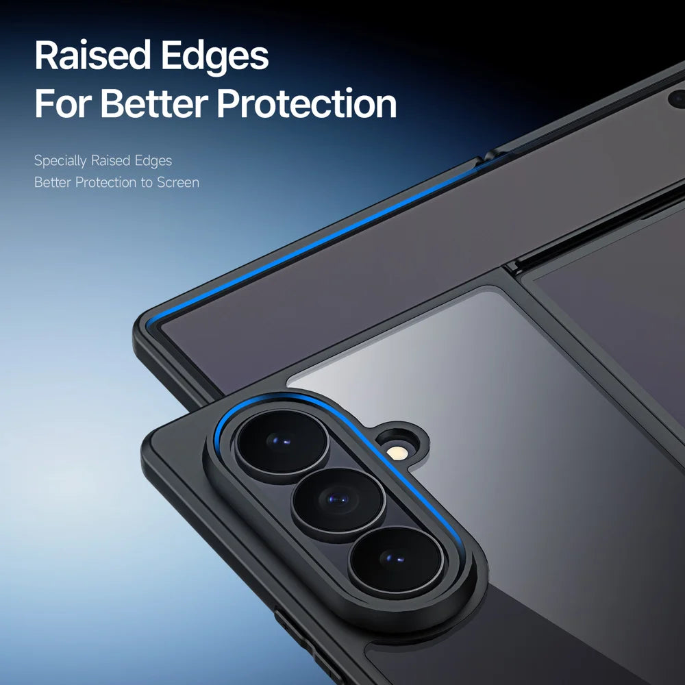 DUX DUCIS for Samsung Galaxy Z Fold8 Ultra / Z Fold7 5G Aimo Series PC + TPU Clear Back Phone Cover (REACH Certification) - Black - 6