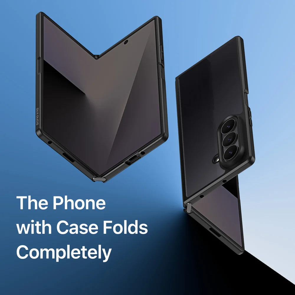 DUX DUCIS for Samsung Galaxy Z Fold8 Ultra / Z Fold7 5G Aimo Series PC + TPU Clear Back Phone Cover (REACH Certification) - Black - 7