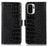 For OnePlus Ace 6 Ultra 5G Case RFID Blocking Wallet Crocodile Texture Genuine Cow Leather Phone Cover - Black - 1