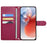 For Samsung Galaxy A56 5G Case Adorable Cat Pattern PU Leather Wallet Phone Cover with Wrist Strap - Rose - 2