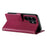 For Samsung Galaxy S26 Ultra Case Adorable Cat Pattern PU Leather Wallet Phone Cover with Wrist Strap - Rose - 4