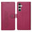 For Samsung Galaxy S25 FE Case Adorable Cat Pattern PU Leather Wallet Phone Cover with Wrist Strap - Rose - 1