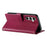 For Samsung Galaxy S25 FE Case Adorable Cat Pattern PU Leather Wallet Phone Cover with Wrist Strap - Rose - 4