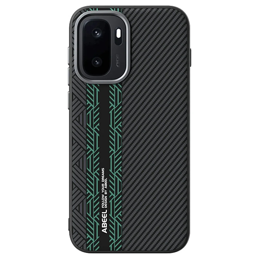 ABEEL For OnePlus Ace 6 Ultra 5G Magnetic Case PC + TPU + Aluminum Alloy + PU Leather Slim Phone Back Cover - Texture 2 - 2