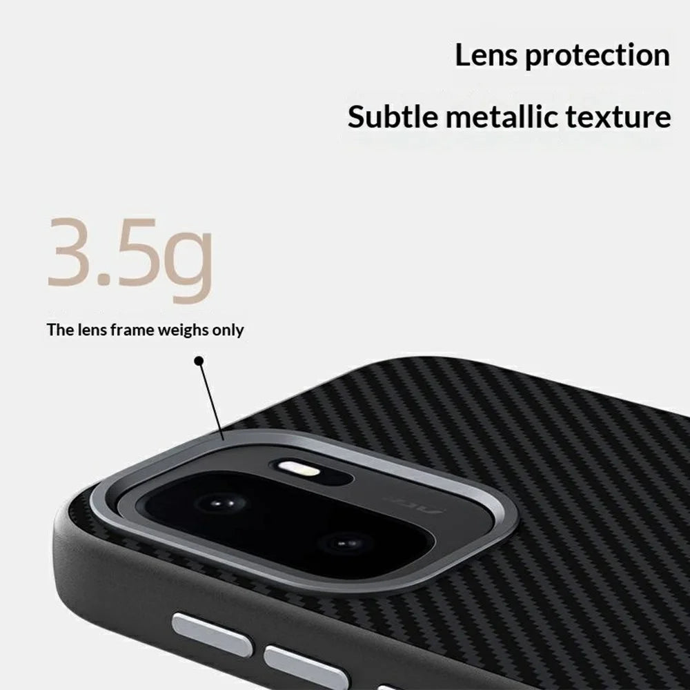 ABEEL For OnePlus Ace 6 Ultra 5G Magnetic Case Carbon Fiber Texture TPU PC PU Phone Back Cover - Black - 6