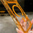 For iPhone 18 Pro / 17 Pro Magnetic Case PC + TPU Transparent Phone Cover with Wrist Strap - Orange - 4