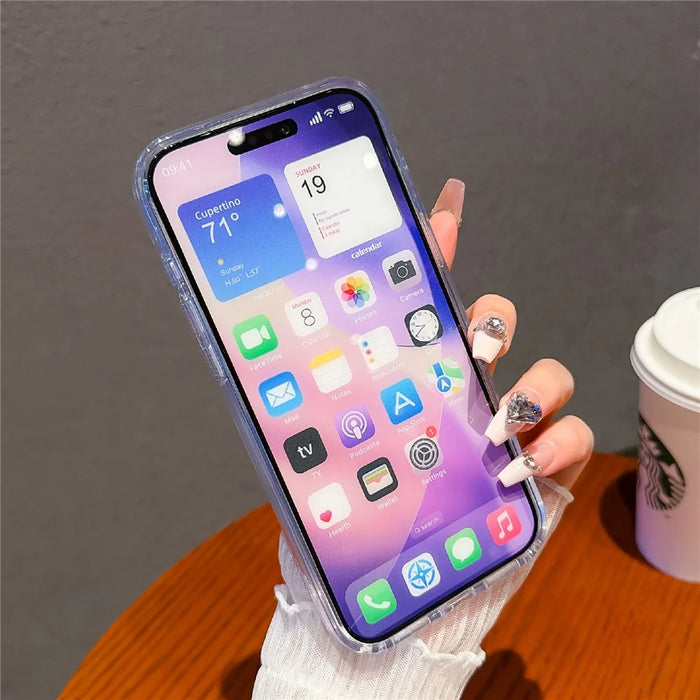 For iPhone 18 Pro Max / 17 Pro Max Magnetic Case Star Glitter PC + TPU Shockproof Clear Phone Cover - Green - 4