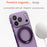 For iPhone 17 Pro Max Case Magnetic Ring Kicktand Shockproof TPU Phone Cover - Dark Purple - 5
