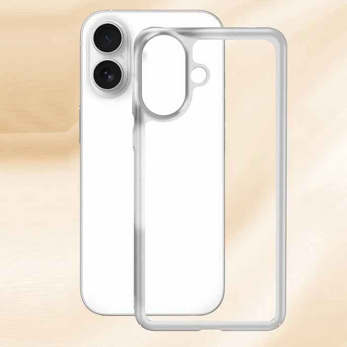 For iPhone 17 Case Hollow Heat Dissipation PC Bumper Phone Cover - White - 1