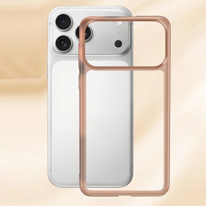 For iPhone 17 Pro Case Hollow Heat Dissipation PC Bumper Phone Cover - Orange - 1