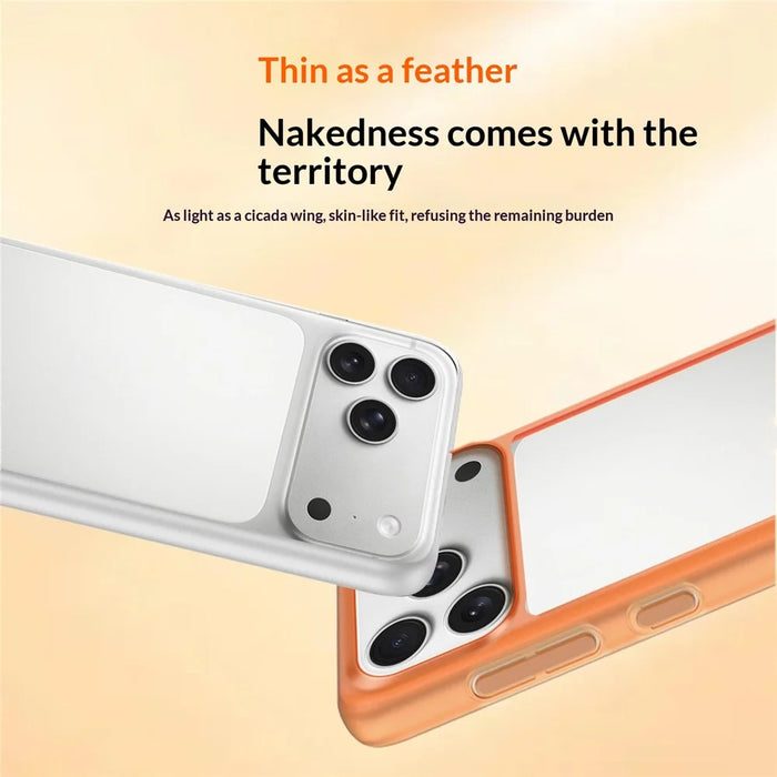 For iPhone 17 Pro Case Hollow Heat Dissipation PC Bumper Phone Cover - Orange - 4