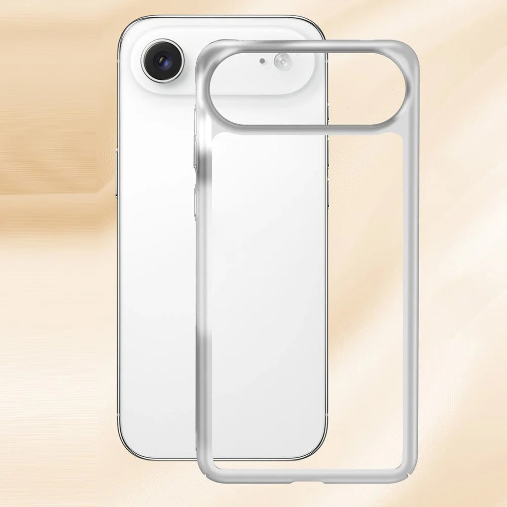 For iPhone Air Case Hollow Heat Dissipation PC Bumper Phone Cover - White - 1