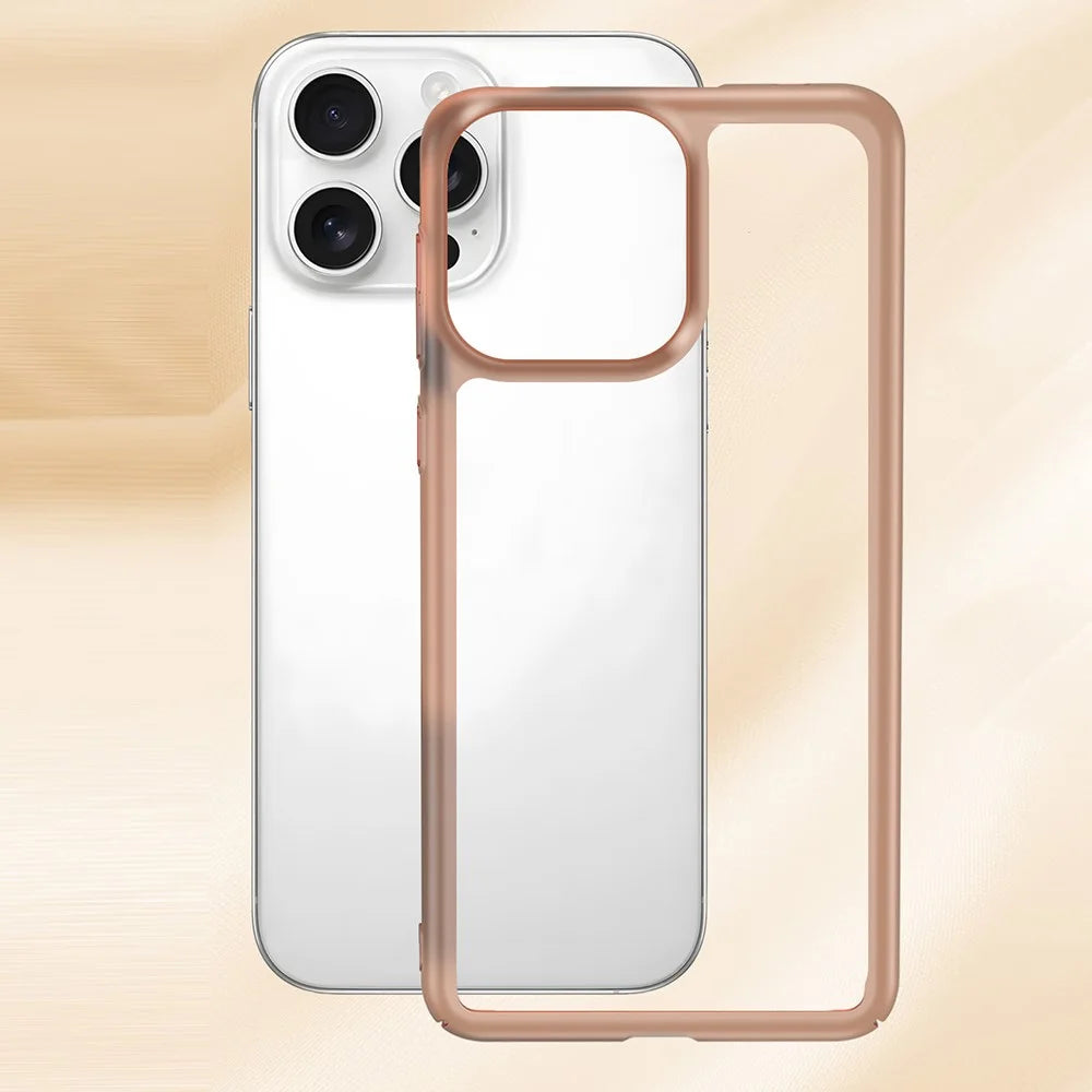 For iPhone 14 Pro Max Case Hollow Heat Dissipation PC Bumper Phone Cover - Orange - 1
