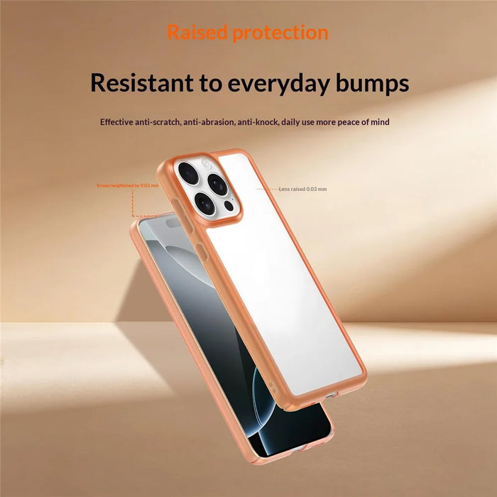 For iPhone 13 Pro Max Case Hollow Heat Dissipation PC Bumper Phone Cover - Orange - 6