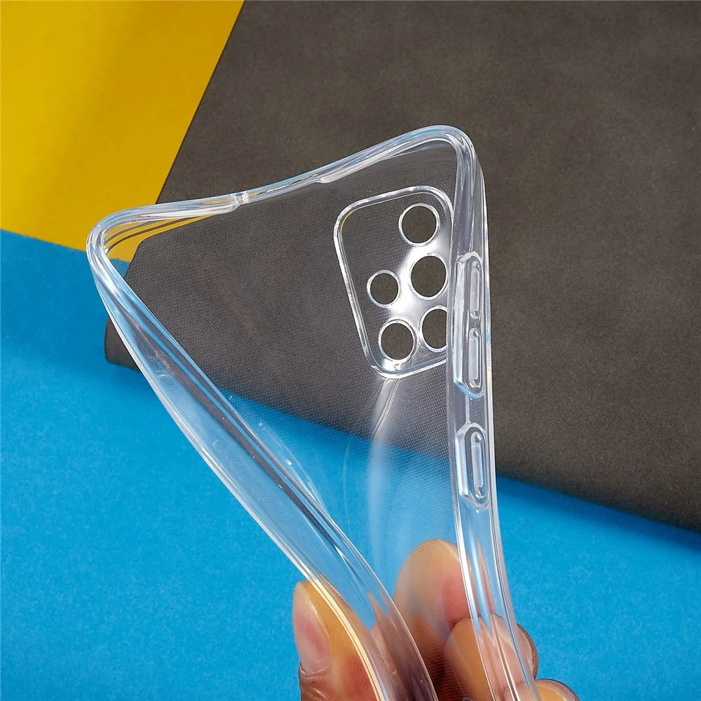 Shockproof Phone Case for Samsung Galaxy A51 4G SM-A515, Flexible TPU Phone Back Shell 1.5mm Thickened HD Clear Phone Cover - 5