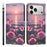 For iPhone 18 Pro Max / 17 Pro Max Case Pattern Printing PU Leather Flip Wallet Phone Cover with Wrist Strap - Rose Butterfly - 1