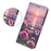 For iPhone 16e / iPhone 17e Case Pattern Printing PU Leather Flip Wallet Phone Cover with Wrist Strap - Rose Butterfly - 5