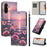 For Samsung Galaxy A36 5G / Galaxy A37 5G Case Pattern Printing PU Leather Flip Wallet Phone Cover with Wrist Strap - Rose Butterfly - 2