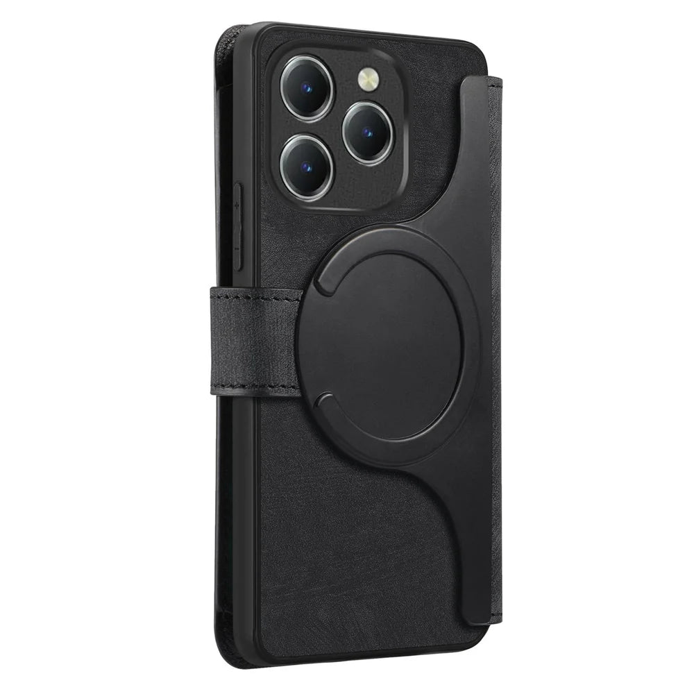 CASENEO for Realme 15T 5G Case  MW-02 Detachable Magnetic Leather Flip Phone Cover - Black - 2