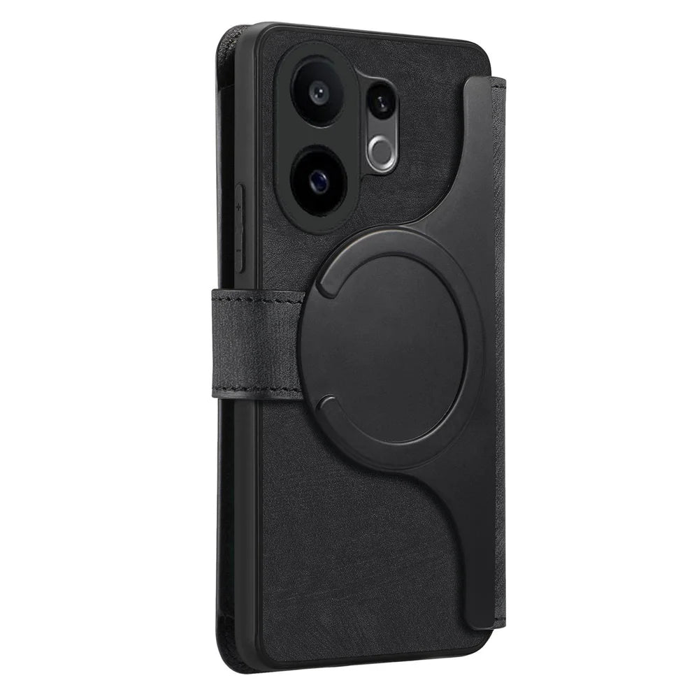 CASENEO for vivo S30 5G Case  MW-02 Detachable Magnetic Leather Flip Phone Cover - Black - 2