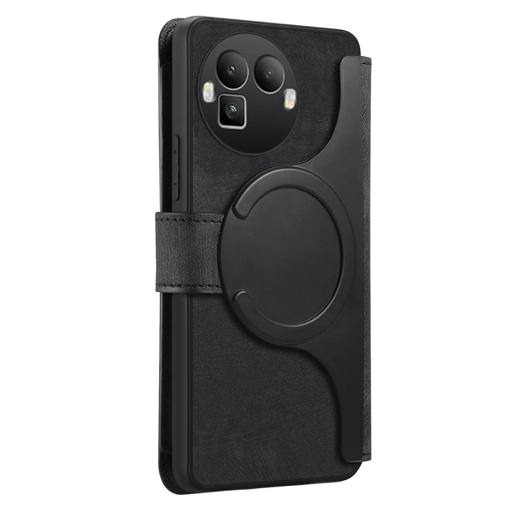 CASENEO for Realme GT 8 Pro 5G Case  MW-02 Detachable Magnetic Leather Flip Phone Cover - Black - 2
