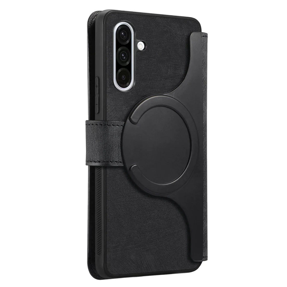 CASENEO for Samsung Galaxy A37 5G Magnetic Case  Detachable Leather Phone Wallet Cover - Black - 3