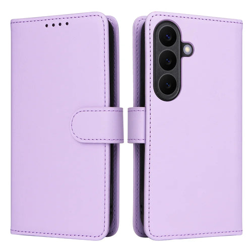 BETOPNICE for Samsung Galaxy S26 Magnetic Case  Detachable PU Leather Phone Cover with Strap - Purple - 1