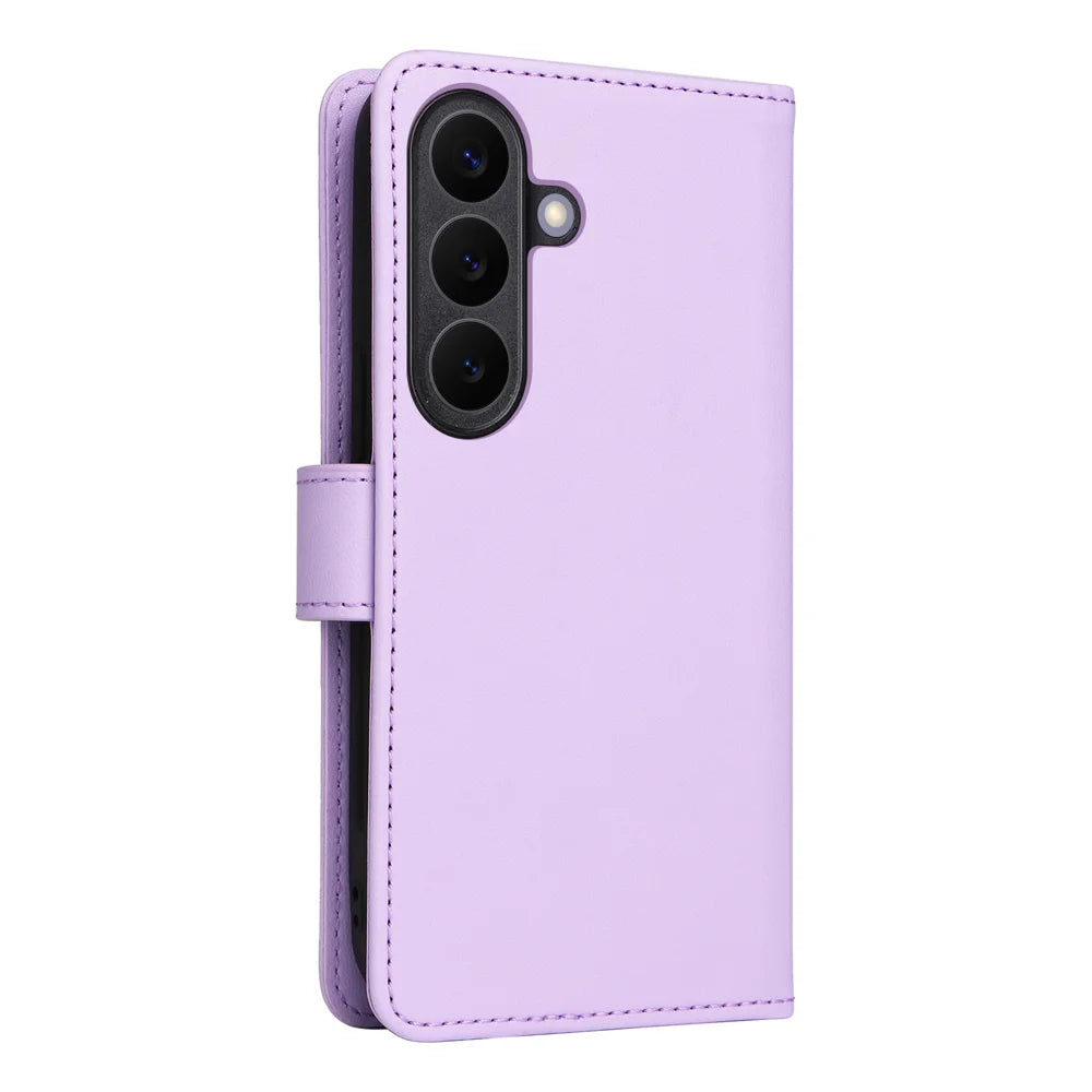 BETOPNICE for Samsung Galaxy S26 Magnetic Case  Detachable PU Leather Phone Cover with Strap - Purple - 2