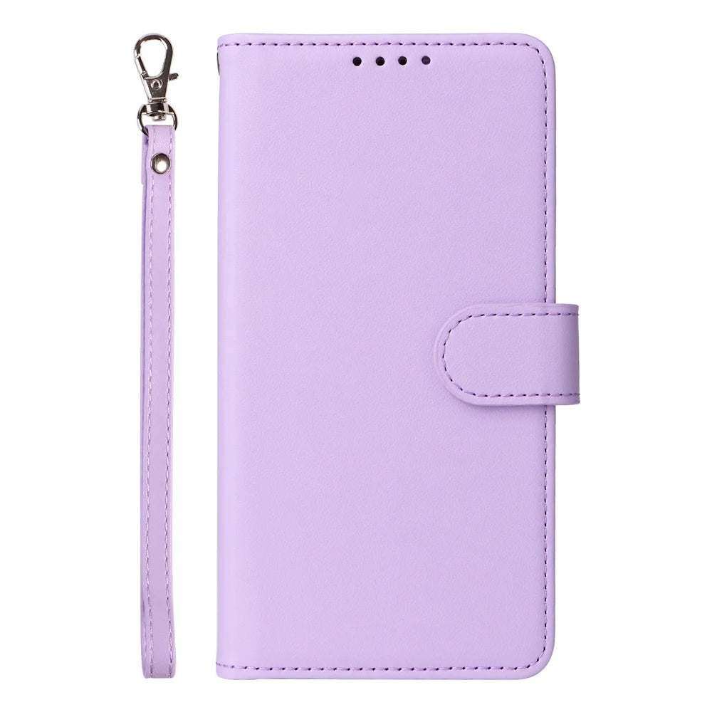 BETOPNICE for Samsung Galaxy S26 Magnetic Case  Detachable PU Leather Phone Cover with Strap - Purple - 4