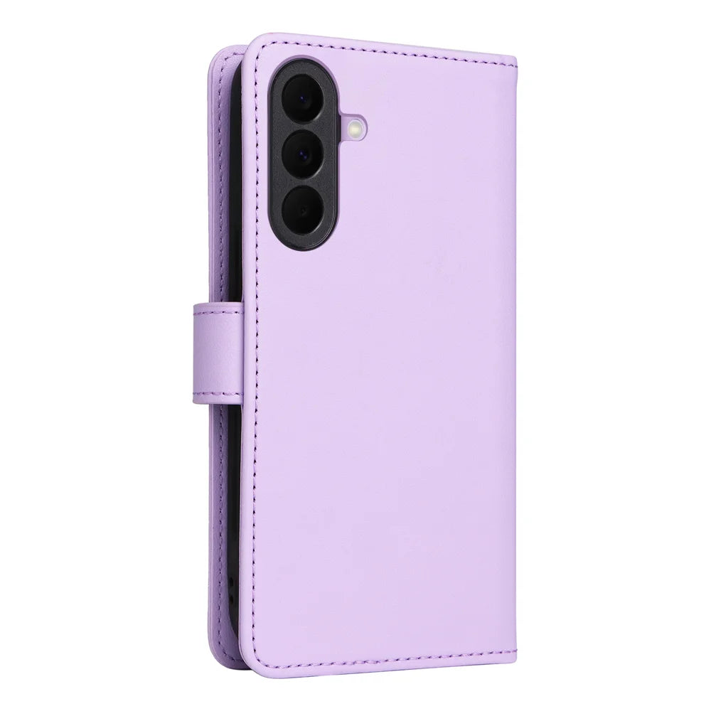 BETOPNICE for Samsung Galaxy A37 5G Magnetic Case  Detachable PU Leather Phone Cover with Strap - Purple - 2