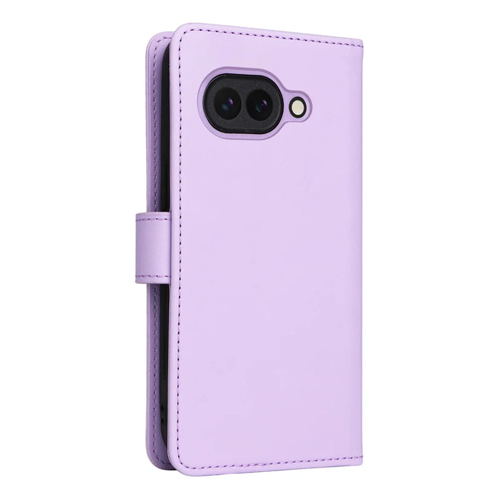 BETOPNICE for Google Pixel 9a Magnetic Case  Detachable PU Leather Phone Cover with Strap - Purple - 2