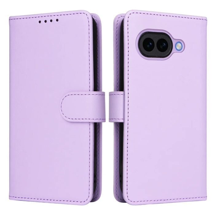 BETOPNICE for Google Pixel 10a Magnetic Case  Detachable PU Leather Phone Cover with Strap - Purple - 1