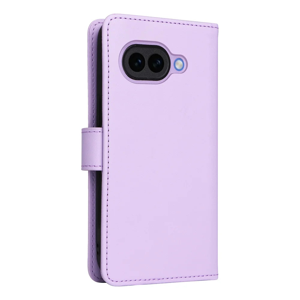 BETOPNICE for Google Pixel 10a Magnetic Case  Detachable PU Leather Phone Cover with Strap - Purple - 2