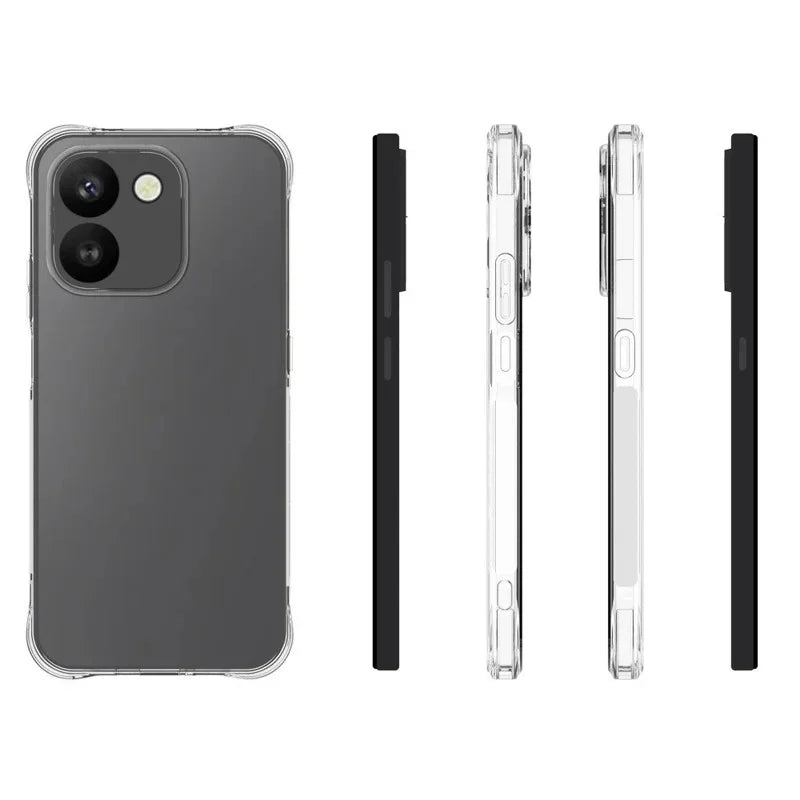 WANLONFENG for Honor 600 Smart 5G WL Series Case 2.0mm TPU Phone Cover with Tempered Glass Film - Transparent - 6