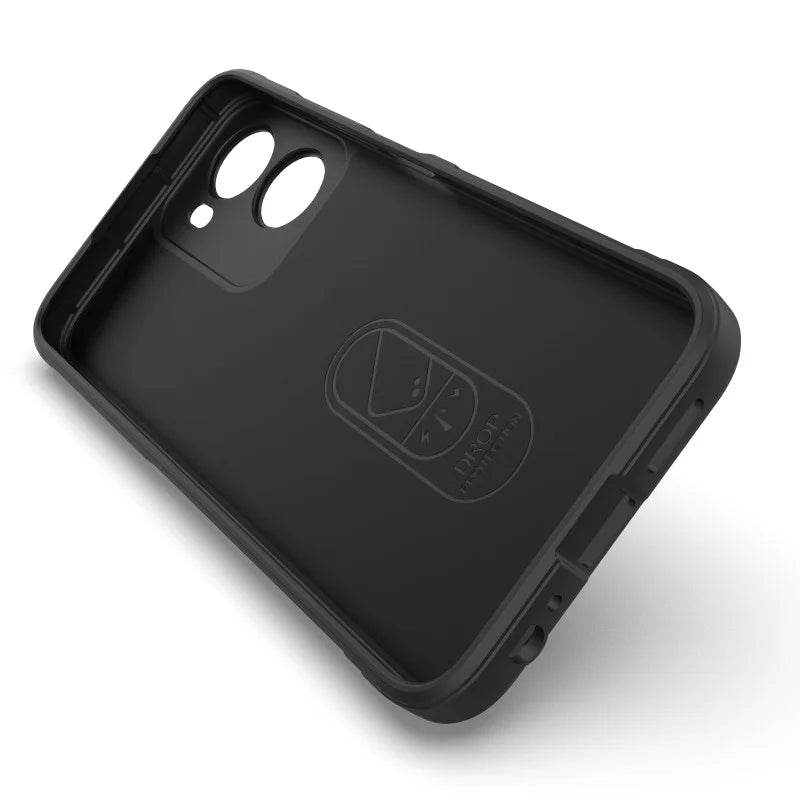 WANLONFENG for Xiaomi Redmi 15a 5G TPU Case  HD Series Anti Slip Phone Cover with Tempered Glass - Black - 3