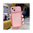 For iPhone 15 Case with Flip Mirror Lens Protection TPU + PC Shockproof Phone Shell - Pink - 1
