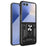 For Samsung Galaxy Z Flip8 Case with Slide Camera Lid PC + TPU Kickstand Phone Cover - Black - 1