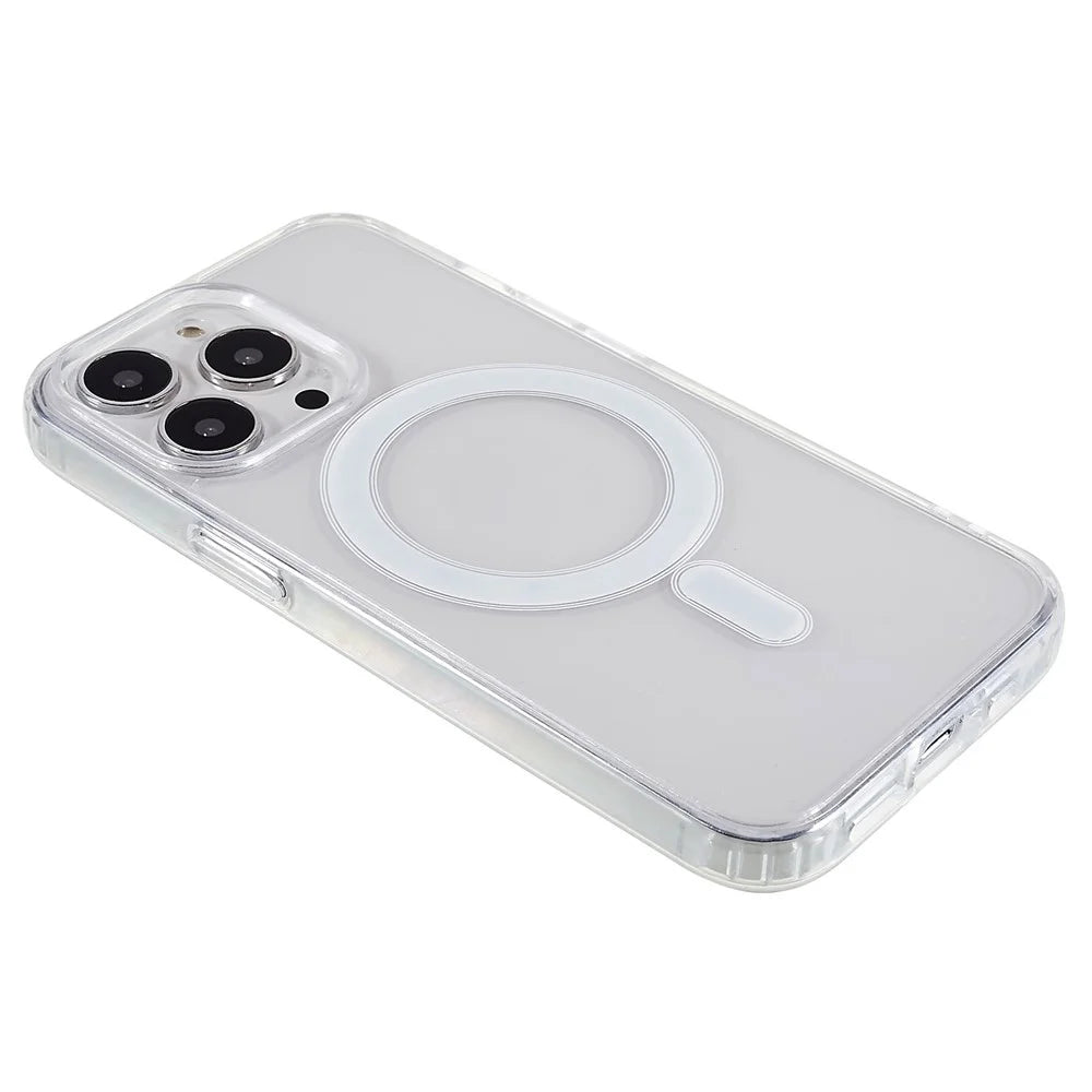 Magnetic Case for iPhone 13 Pro Max 6.7 inch, Hard Acrylic Soft TPU Transparent Phone Cover Compatible with MagSafe - 6