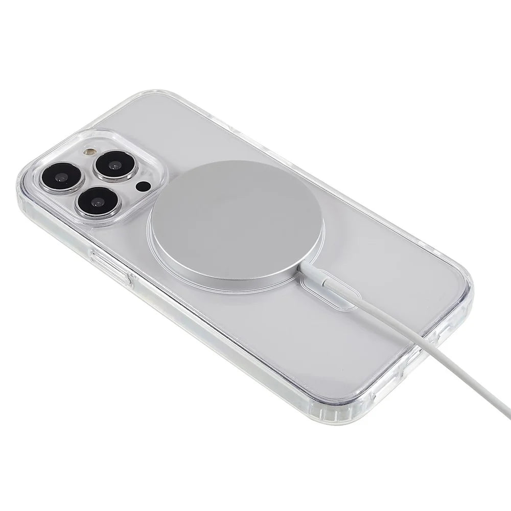 Shockproof Transparent Phone Cover for iPhone 13 Pro 6.1 inch, Acrylic + TPU Hybrid Case Compatible with MagSafe - 4