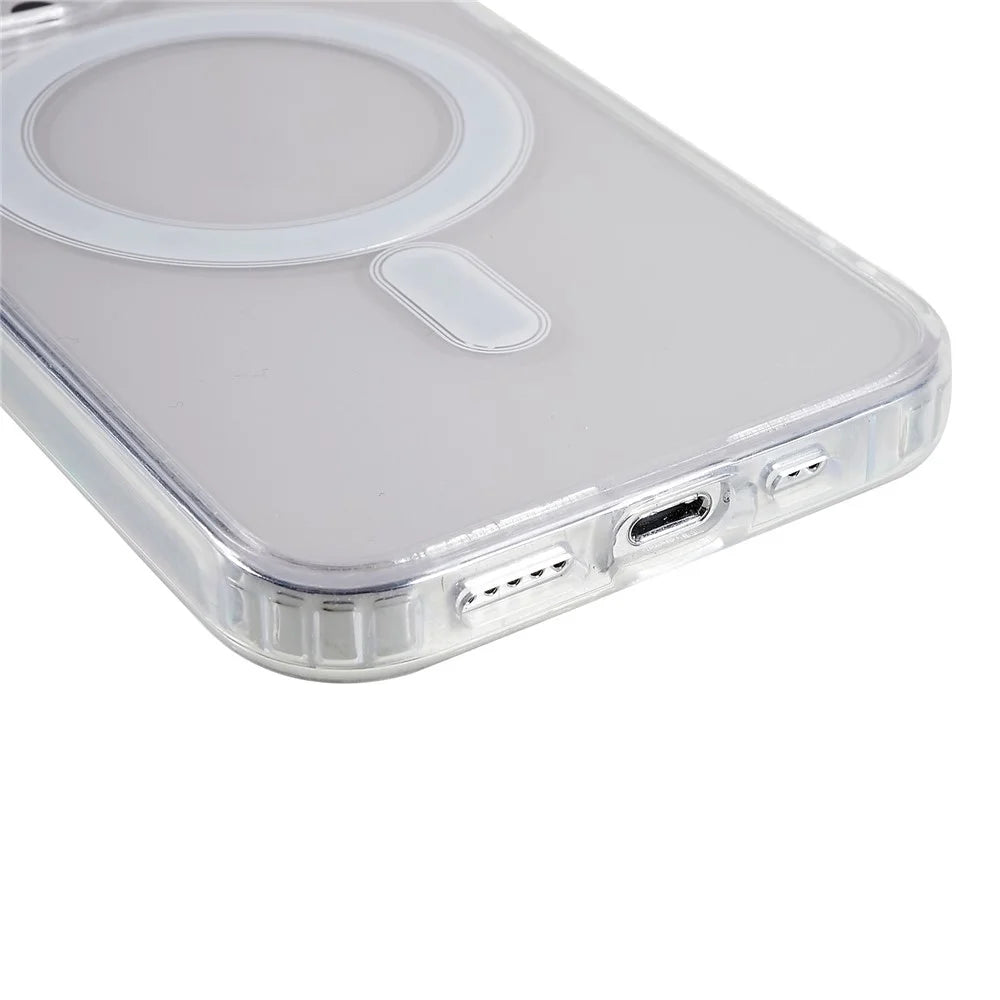 Shockproof Transparent Phone Cover for iPhone 13 Pro 6.1 inch, Acrylic + TPU Hybrid Case Compatible with MagSafe - 7