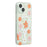 For iPhone 14 Magnetic Case IMD Flower Pattern TPU + PC Clear Back Phone Cover - Style D - 1