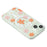 For iPhone 14 Magnetic Case IMD Flower Pattern TPU + PC Clear Back Phone Cover - Style D - 5