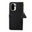 For OnePlus Ace 6 Ultra 5G Case RFID Blocking Genuine Cow Leather Phone Cover Litchi Texture - Black - 7