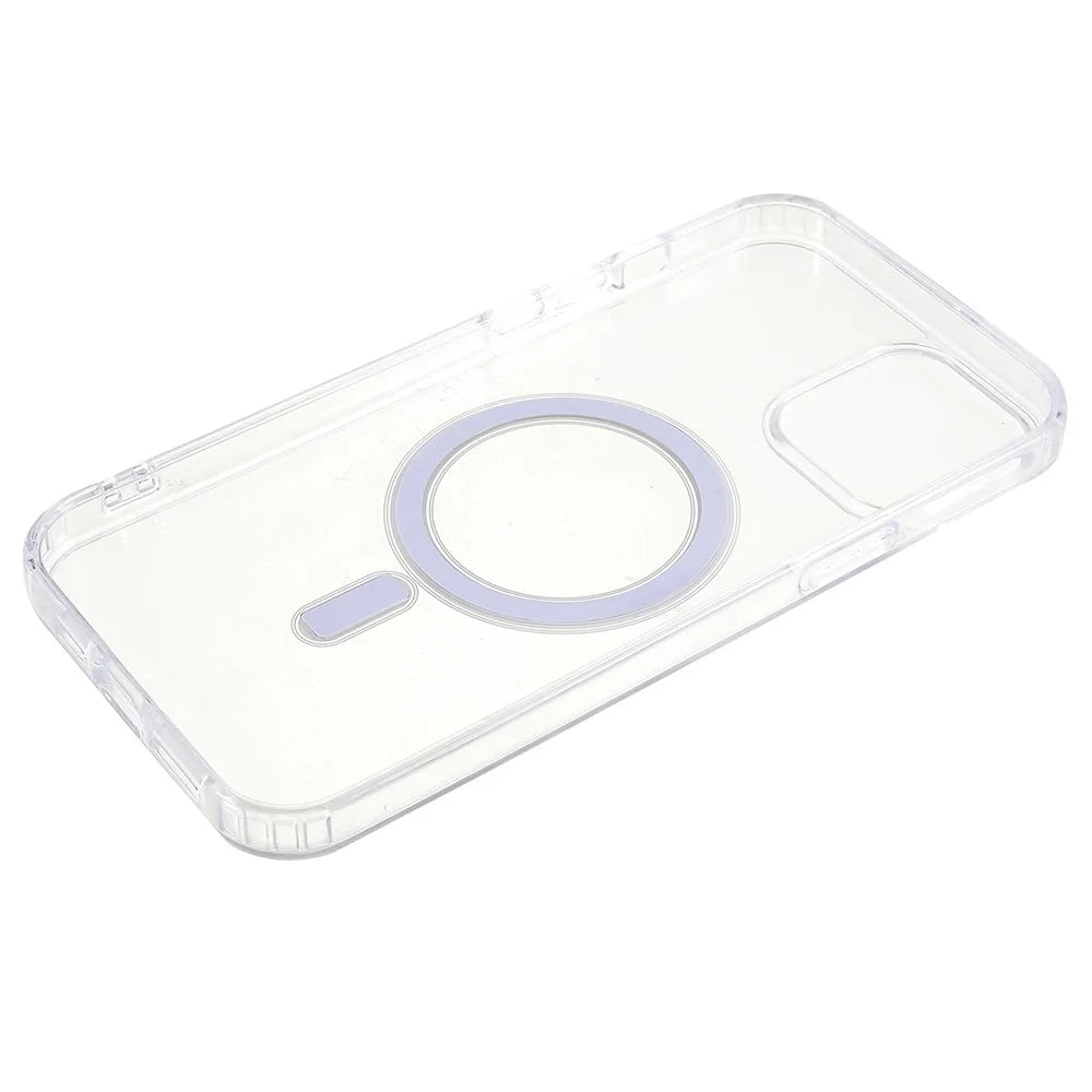 For iPhone 12 Pro Max 6.7 inch Magnetic Phone Case Compatible with MagSafe Hard Acrylic Soft TPU Drop-proof Cover - 6