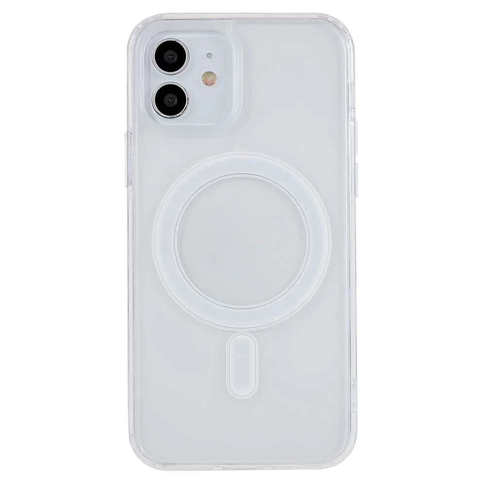 For iPhone 12 / 12 Pro 6.1 inch Hard Acrylic Soft TPU Case Compatible with MagSafe Crystal Clear Cell Phone Cover - 1