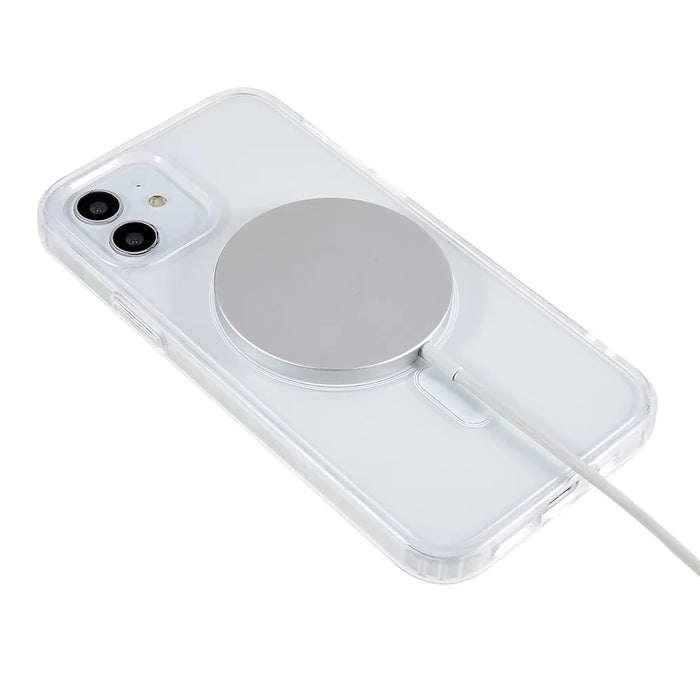 For iPhone 12 / 12 Pro 6.1 inch Hard Acrylic Soft TPU Case Compatible with MagSafe Crystal Clear Cell Phone Cover - 4