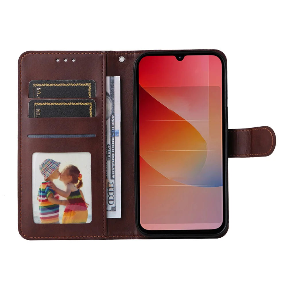 HAT PRINCE for Xiaomi Redmi 15a 5G PU Leather Wallet Case ENKAY  Phone Stand Cover with 9H Tempered Glass - Pink - 3