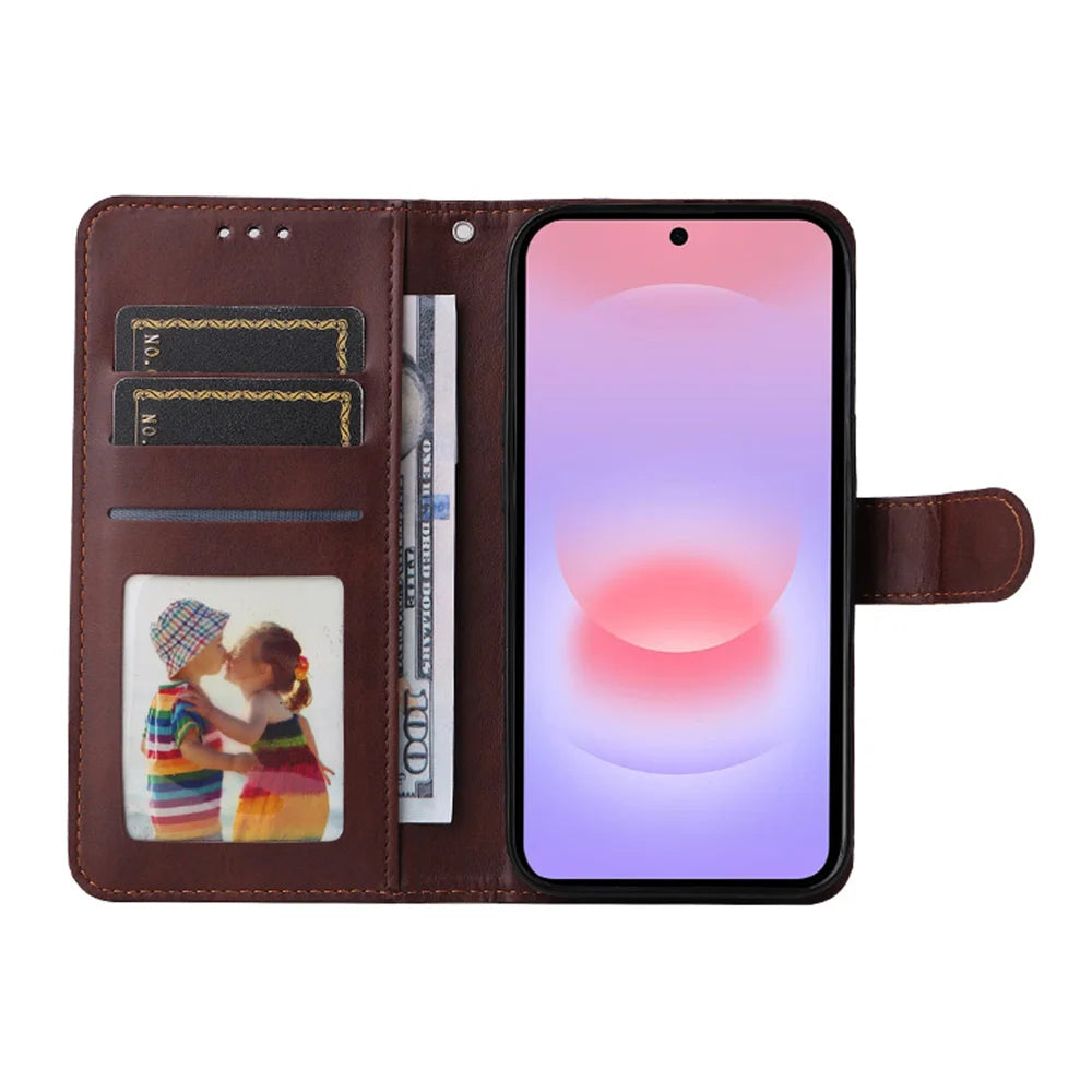 HAT PRINCE for Samsung Galaxy A27 5G PU Leather Wallet Case ENKAY  Phone Stand Cover with 9H Tempered Glass - Pink - 3
