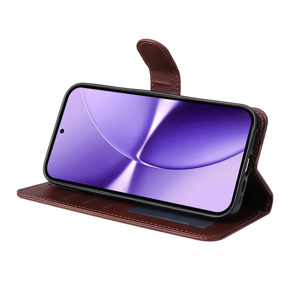 HAT PRINCE for Xiaomi Poco X8 Pro Max 5G Wallet Case ENKAY  Leather Phone Stand Cover with 0.18mm Screen Protector, Ultrasonic Fingerprint Unlock - Pink - 6