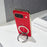 For Google Pixel 10 Pro Magnetic Case Litchi Pattern TPU PU Cover with Electroplated Metal Ring Kickstand - Red - 4